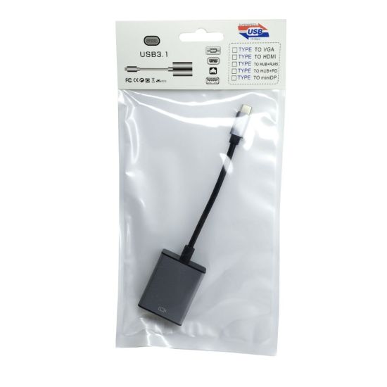HYTECH HY-USBC10 Type-C TO HDMI 15cm Çevirici