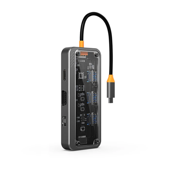 ALLY SW1V-PRO Type-c To USB3.0 3adet+ 3.5mm+ HDMI+ VGA+ SD + TF + Ethe