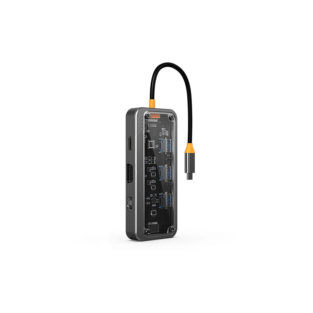 ALLY SW1V-PRO Type-c To USB3.0 3adet+ 3.5mm+ HDMI+ VGA+ SD + TF + Ethe
