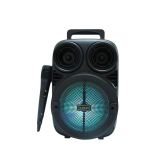 Kablosuz Karaoke Hoparlör Mikrofonlu RGB Işıklı Bluetooth Speaker USB 