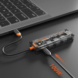 ALLY 6in1 Type-c To USB3.0 + USB2.0 + Type-c PD 100W + HDMI + VGA + 3.