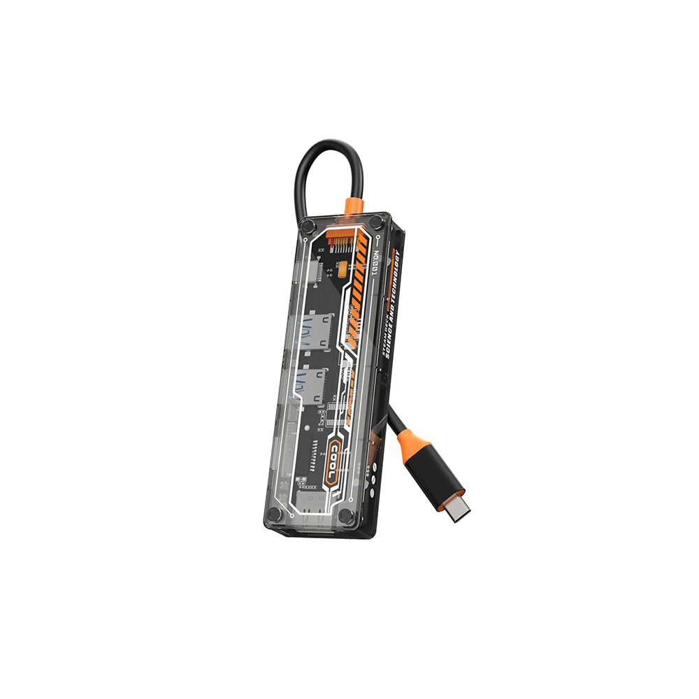 ALLY 6in1 Type-c To USB3.0 + USB2.0 + Type-c PD 100W + SD + TF + HDMI 