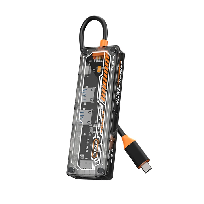 ALLY 6in1 Type-c To USB3.0 + USB2.0 + Type-c PD 100W + SD + TF + HDMI 