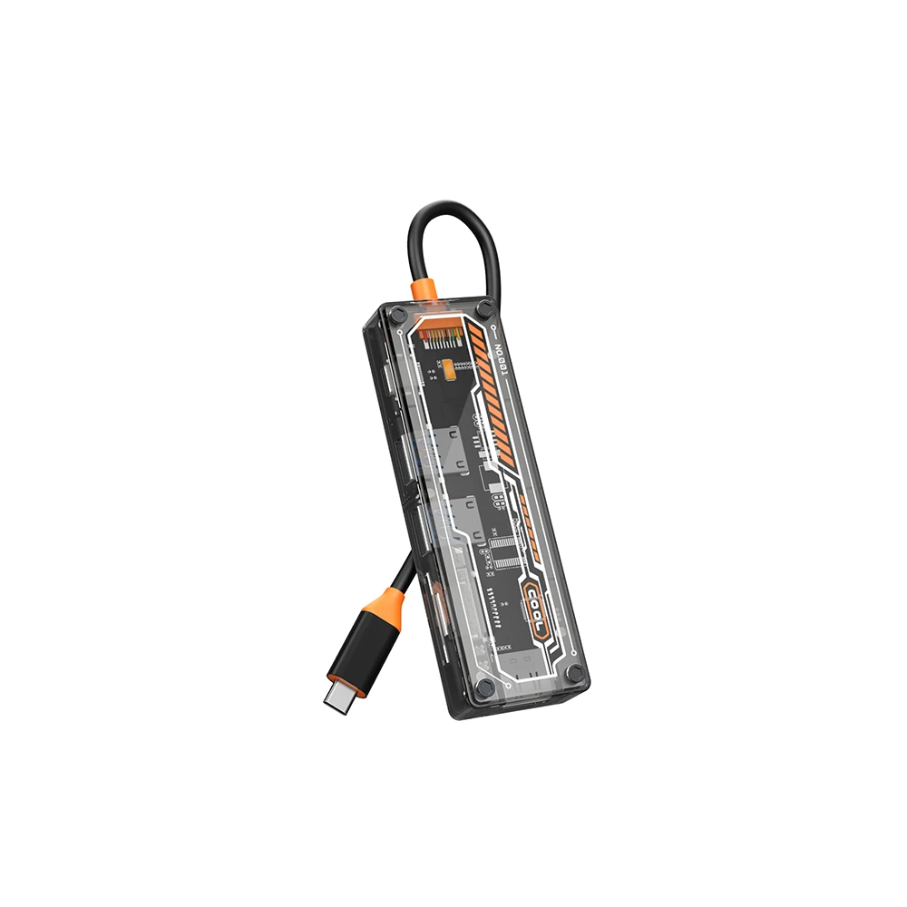 ALLY 6in1 Type-c To USB3.0 + USB2.0 + Type-c PD 100W + SD + TF + HDMI 