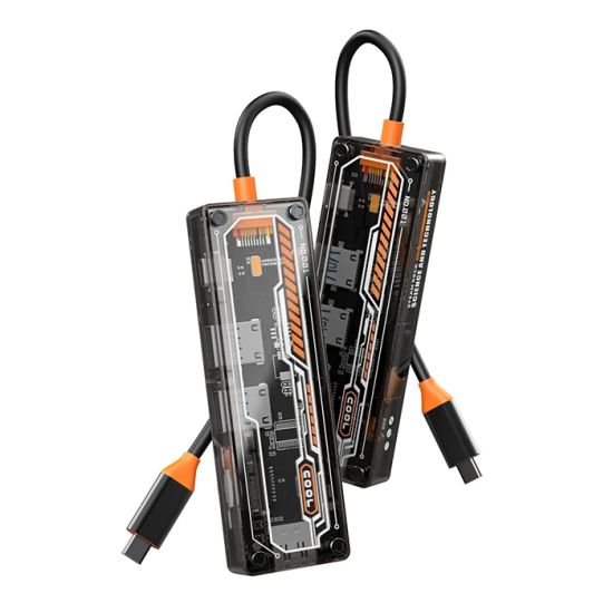 ALLY 6in1 Type-c To USB3.0 + USB2.0 + Type-c PD 100W + SD + TF + HDMI 