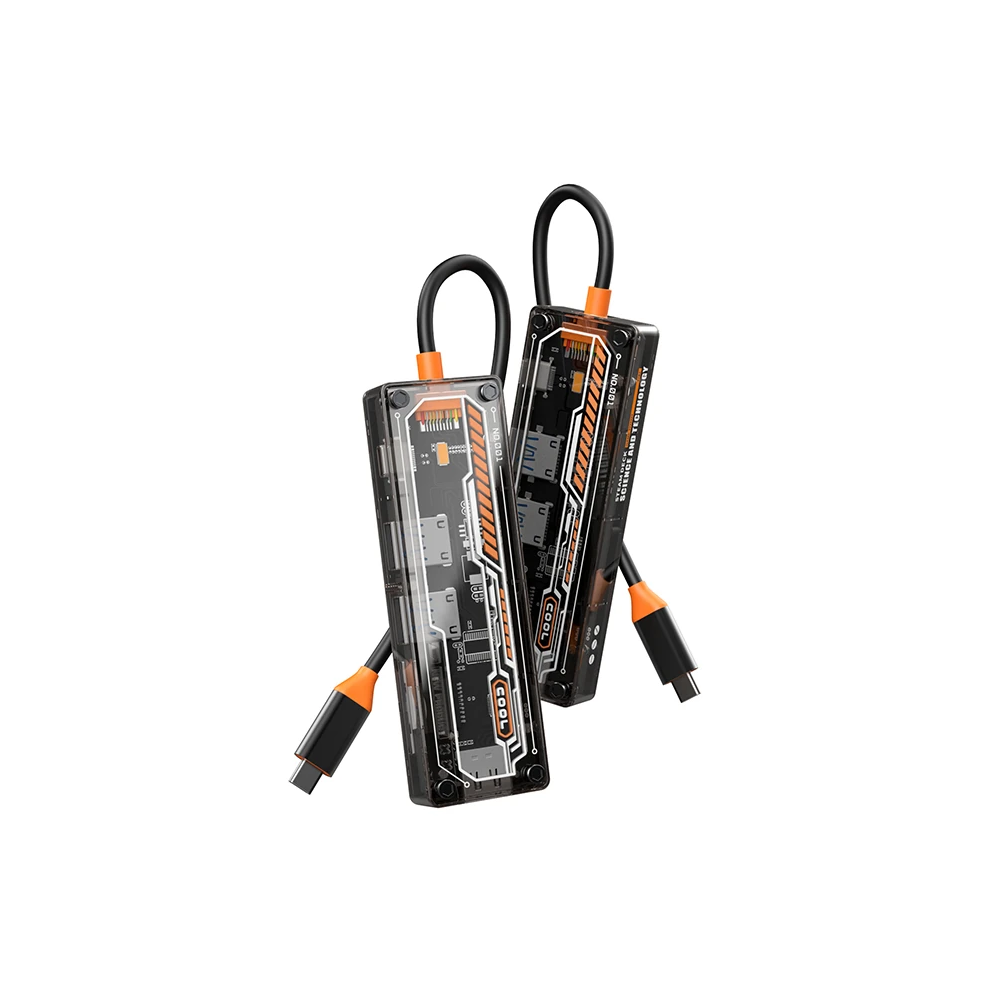 ALLY 6in1 Type-c To USB3.0 + USB2.0 + Type-c PD 100W + SD + TF + HDMI 