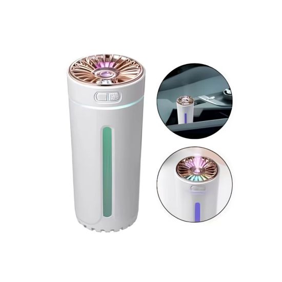 Araç İçi Hava Nemlendirici 5 Esans Hediyeli LED Işıklı USB Buhar Makin