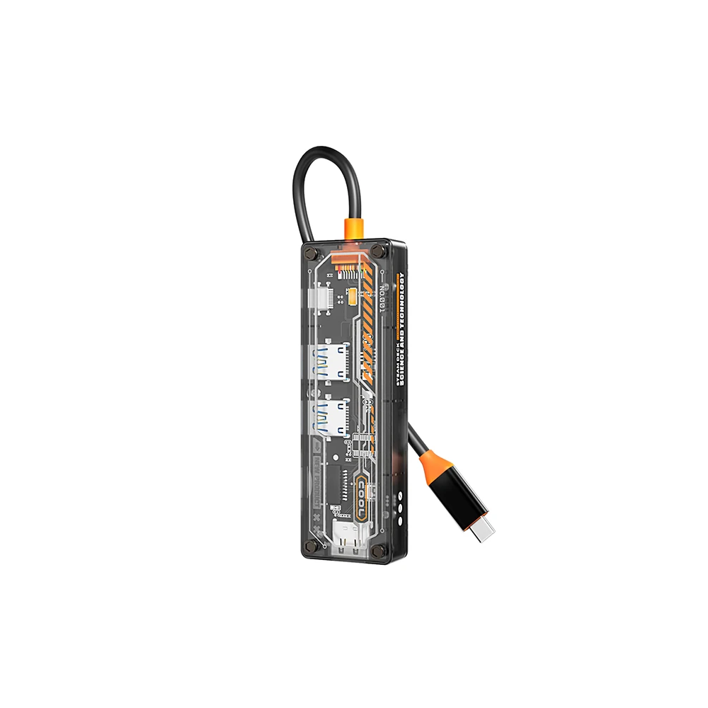 ALLY 6in1 Type-c To USB3.0 + USB2.0 + Type-c PD 100W + SD + TF + HDMI 