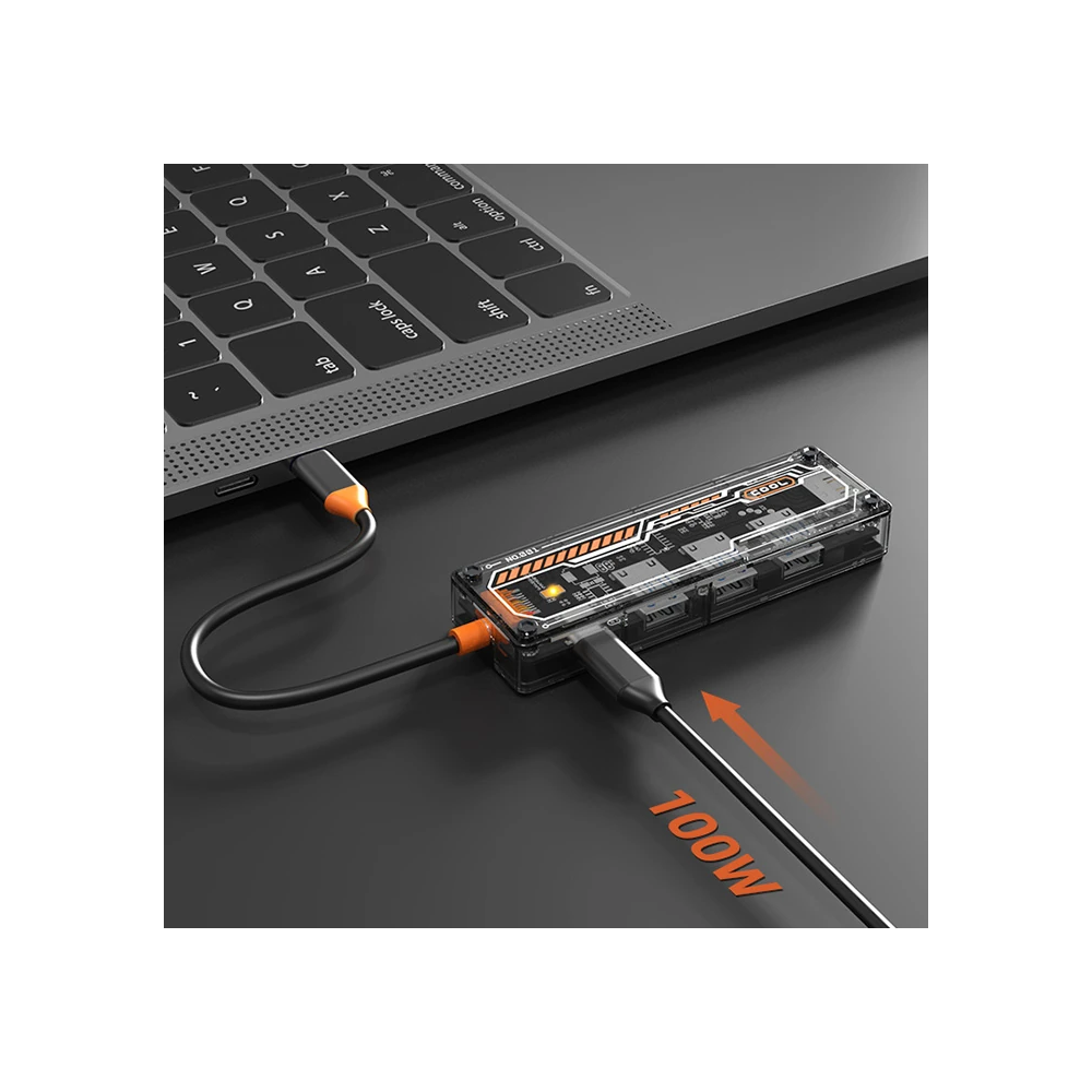 ALLY 5in1 Type-c To USB3.0 + USB2.0 + Type-c PD 100W + HDMI + Ethernet