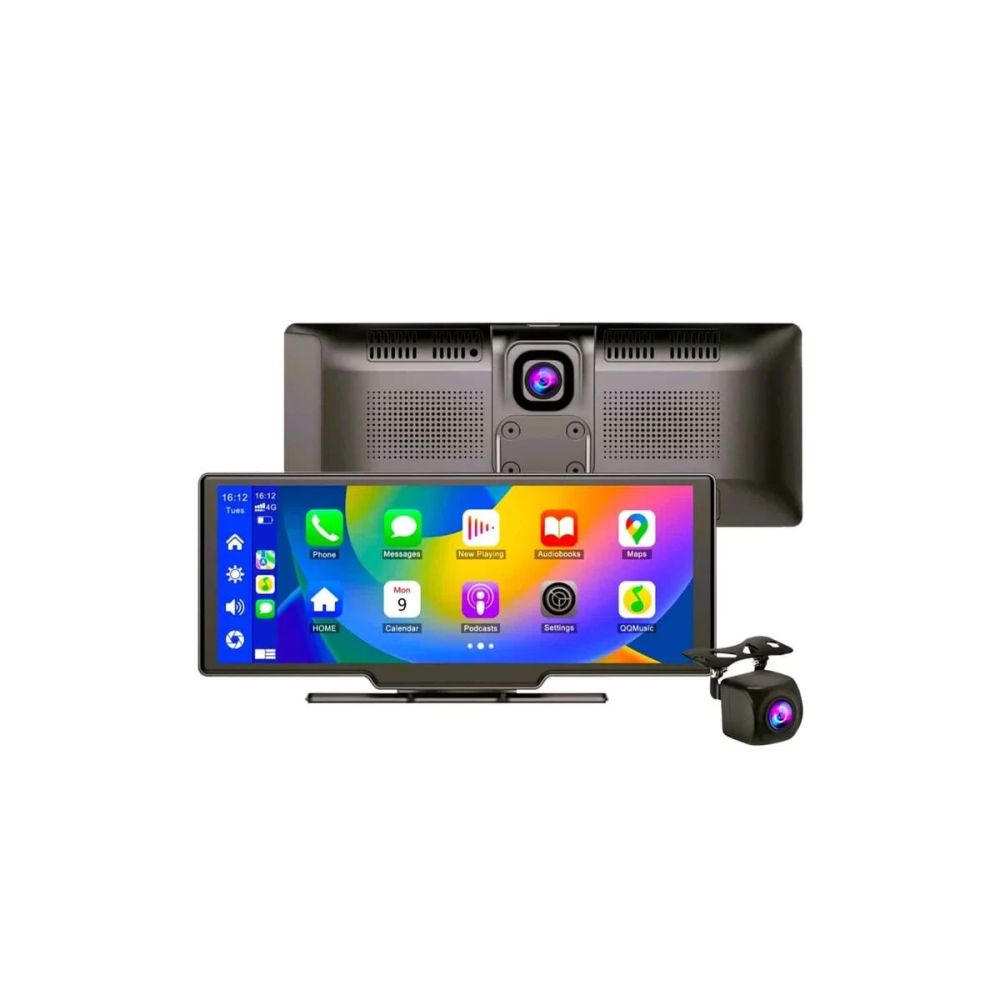 4K 10.2 İnç Çift Kameralı Araç Multimedya Ekranı CarPlay Kablosuz Tüm 