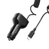HOCO NZ11A 30W 2 USB+ Type-C Girişli iPhone Kablolu Araç Çakmaklık Şar