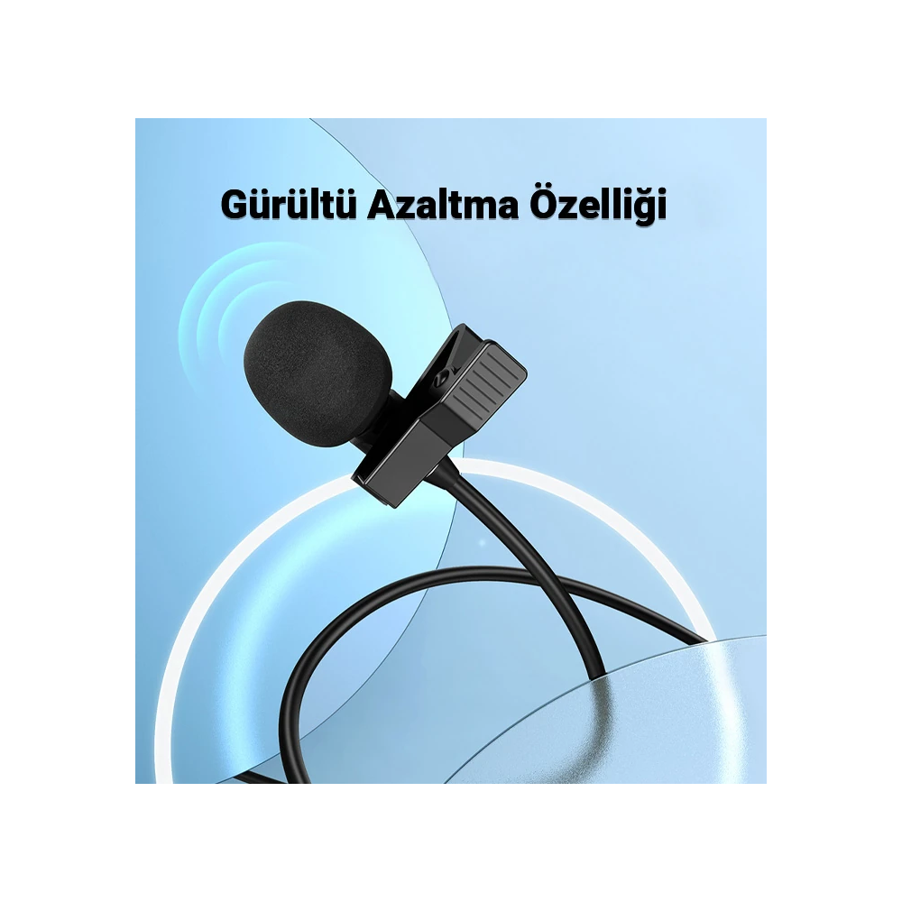 HOCO L14 iPhone Lightning Kablolu Profesyonel Yayıncı Yaka Mikrofonu 2