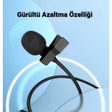 HOCO L14 iPhone Lightning Kablolu Profesyonel Yayıncı Yaka Mikrofonu 2