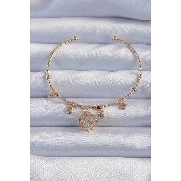 CM 14K Gold Renk Kare Zincirli Model 60 cm Kadın Kolye