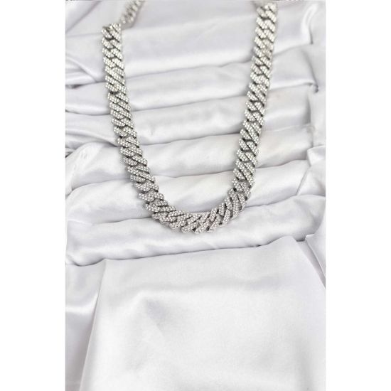 Pirinç Cuba Chain Gurmet Model Kolye