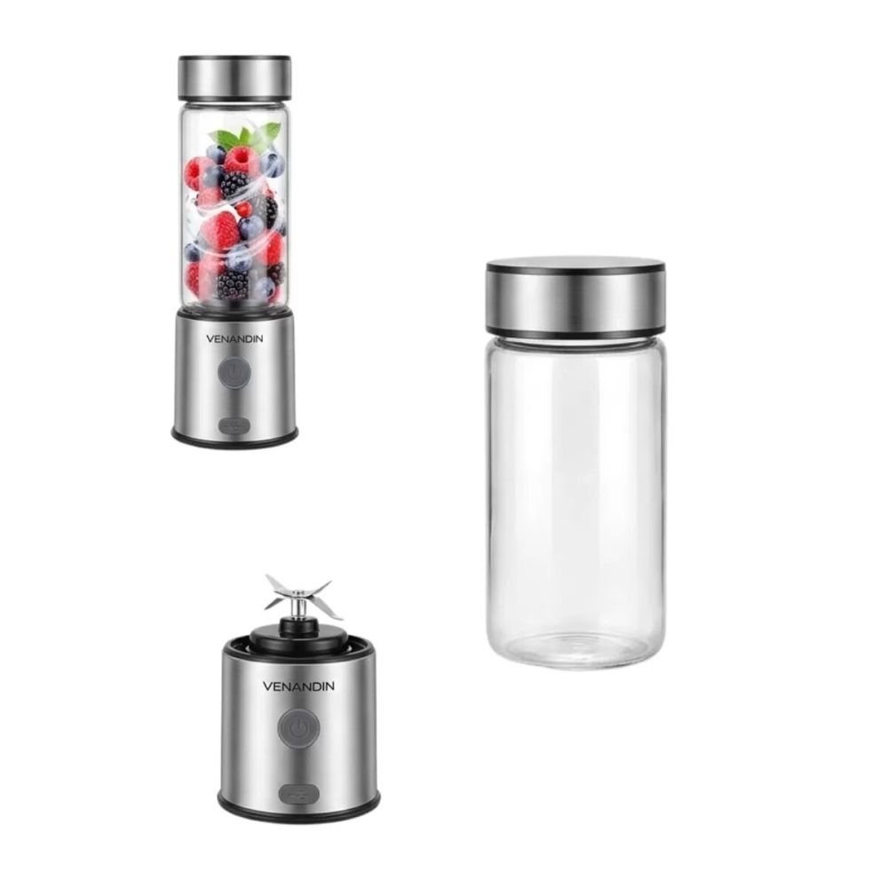 Taşınabilir Cam Blender 450 ml 350 ml Çift Hazneli Smoothie Blender