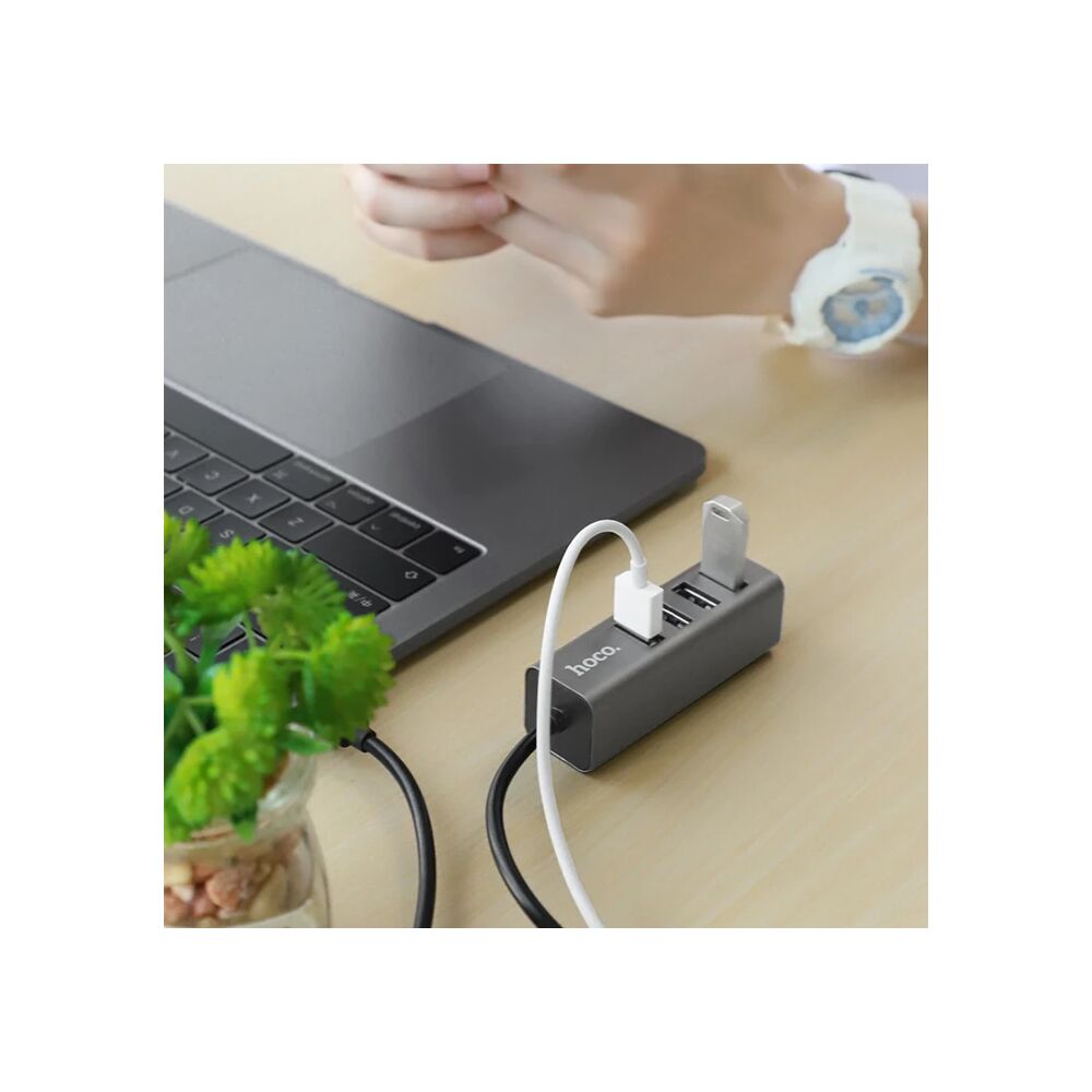 HOCO HB1 80cm Kablolu 4 Portlu USB Çoğaltıcı HUB Adaptör