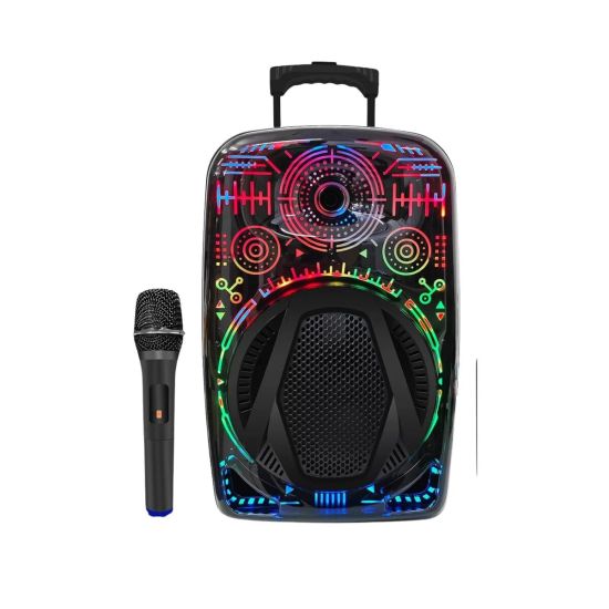 Taşınabilir Bluetooth Speaker Mikrofonlu RGB Işıklı Karaoke Ses Sistem
