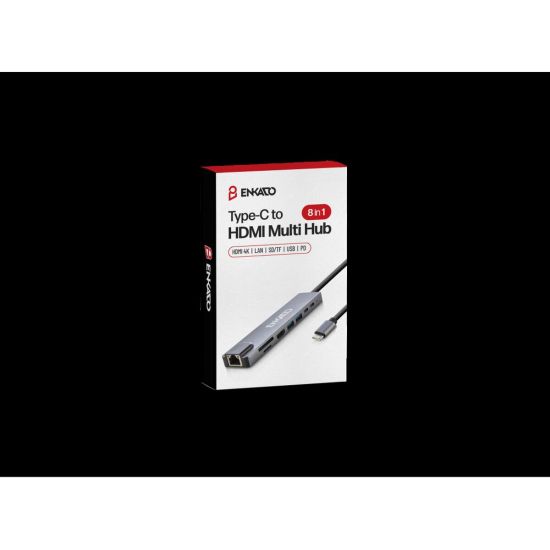ENKADO EKD-TP42 Type-C to To HDMI 2PD 2 USB 2.0 HDMI 4K + SD/TF Ethern