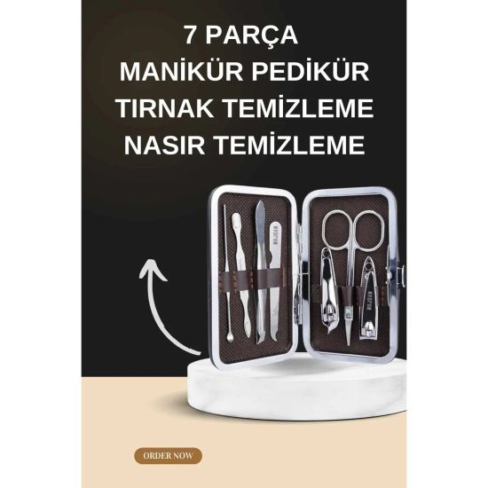 Manikür Pedikür Seti İkili Set El ve Ayak Bakımı Nasır Temizleme Prote