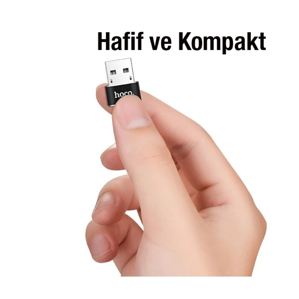 HOCO UA6 Erkek USB to Dişi Type-C Dönüştürücü Çevirici Adaptör