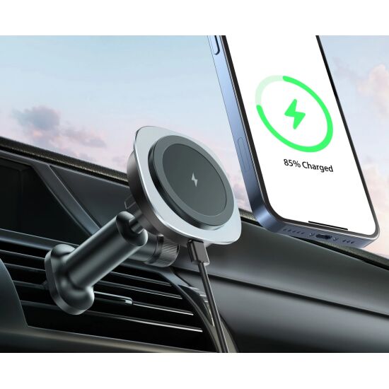 ALLY QI-206 Magsafe Uyumlu Araç Içi 15W Kablosuz Hızlı Şarj Telefon Tu