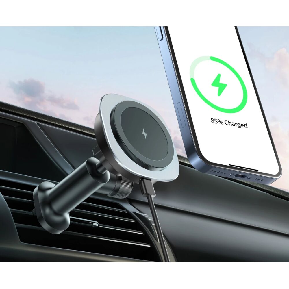 ALLY QI-206 Magsafe Uyumlu Araç Içi 15W Kablosuz Hızlı Şarj Telefon Tu