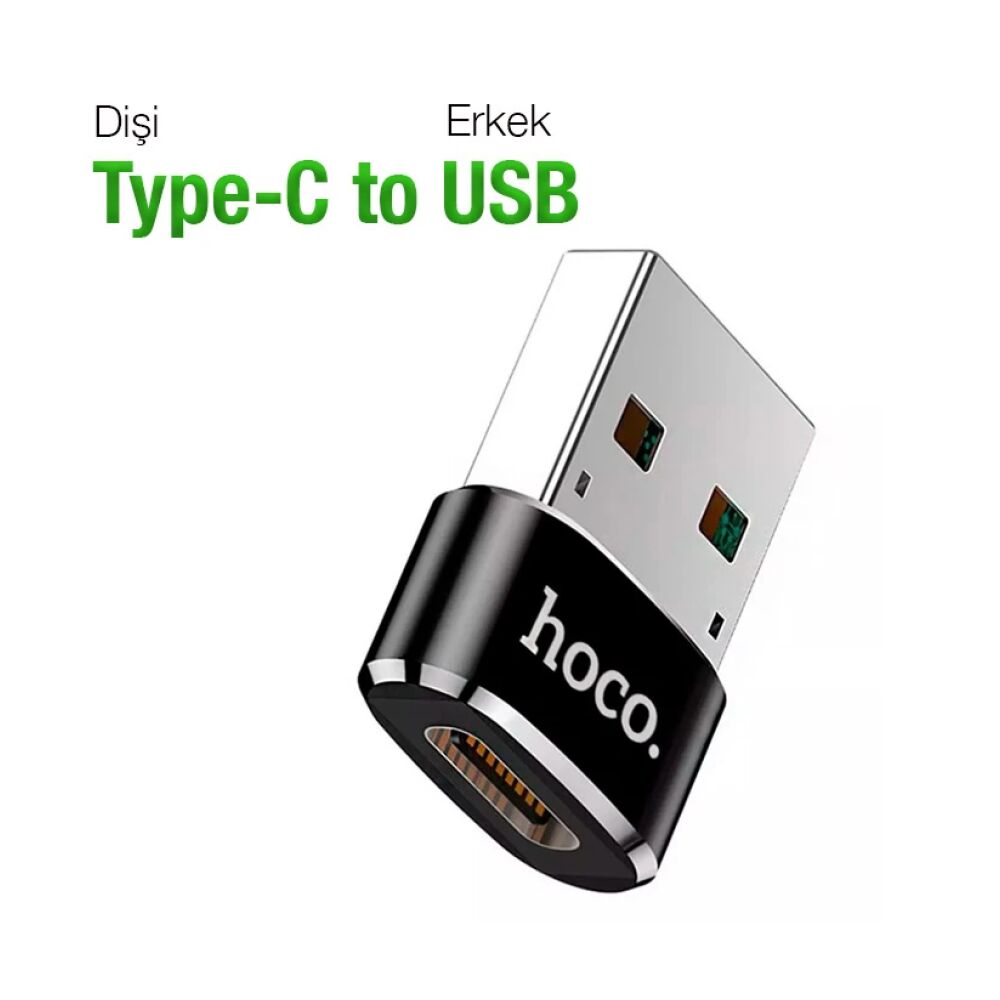 HOCO UA6 Erkek USB to Dişi Type-C Dönüştürücü Çevirici Adaptör