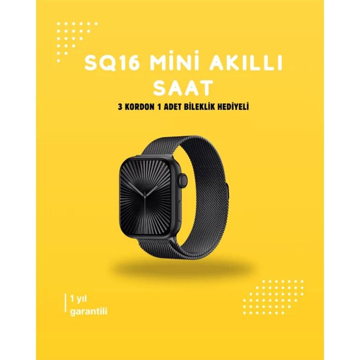 Akıllı Saat SQ-16 Mini Series 10 | Unisex Tasarım Sağlık ve Spor Takib