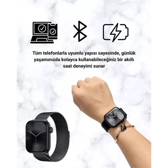 Akıllı Saat SQ-16 Mini Series 10 | Unisex Tasarım Sağlık ve Spor Takib