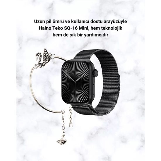 Akıllı Saat SQ-16 Mini Series 10 | Unisex Tasarım Sağlık ve Spor Takib