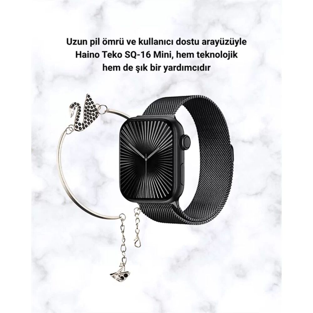 Akıllı Saat SQ-16 Mini Series 10 | Unisex Tasarım Sağlık ve Spor Takib
