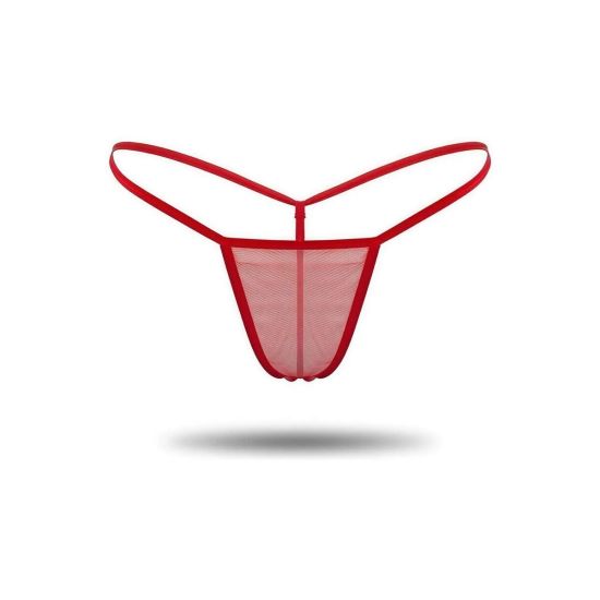 3'lü Renkli Transparan Tül String Tanga TM