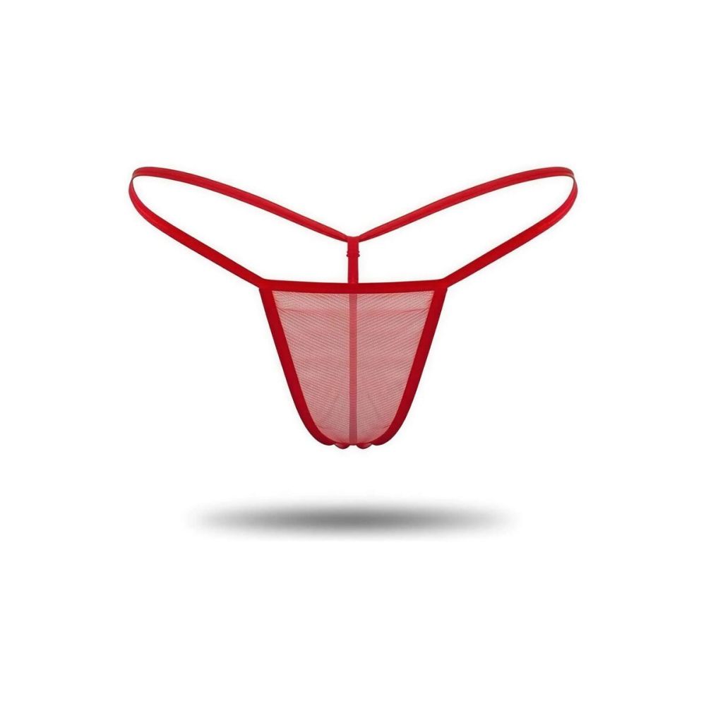 3'lü Renkli Transparan Tül String Tanga TM
