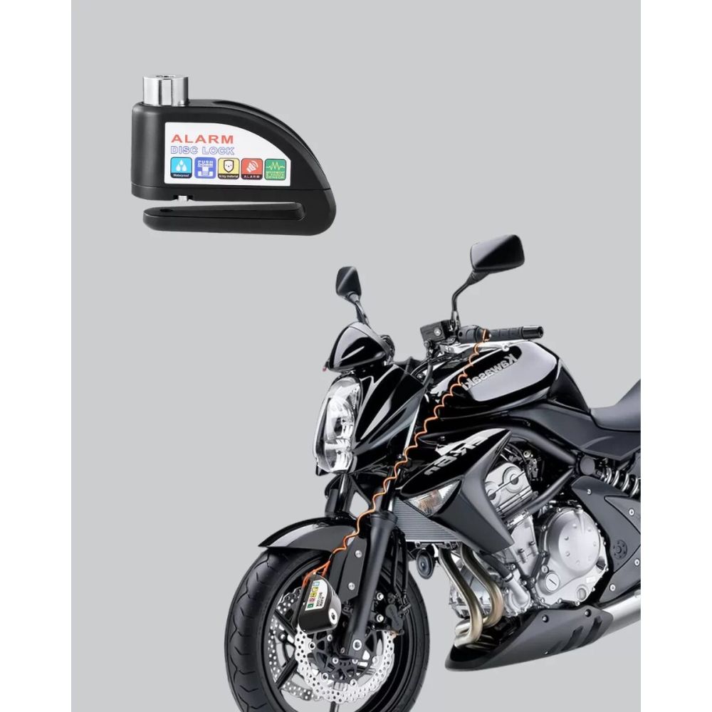 110 dB Alarmlı Disk Fren Kilidi Su Geçirmez Çelik Motosiklet Güvenlik 