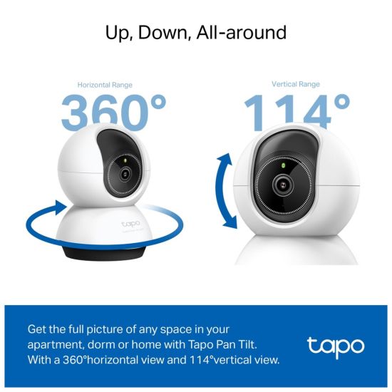 TP-LINK Tapo TC74 (C230) 3K 50Mpix İç Mekan WiFi 12Mt. Gece Görüşü 360