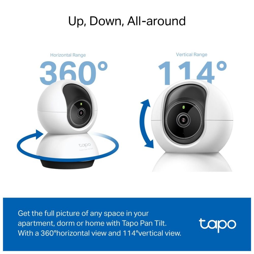 TP-LINK Tapo TC74 (C230) 3K 50Mpix İç Mekan WiFi 12Mt. Gece Görüşü 360
