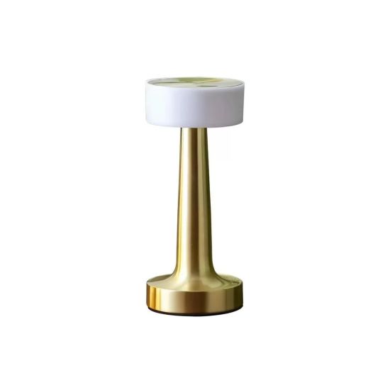 Gold Kare LED Masa Lambası Şarjlı Dimmer Kontrollü Dekoratif Işık