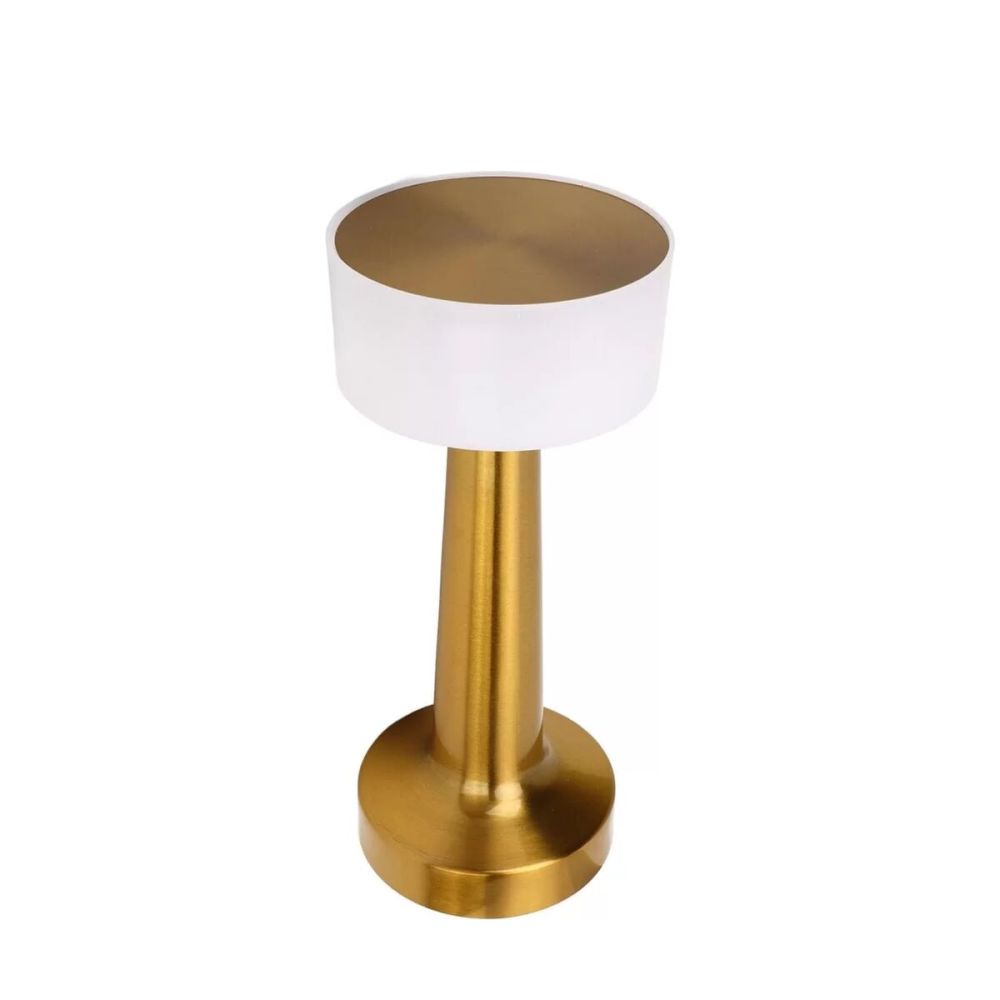 Gold Kare LED Masa Lambası Şarjlı Dimmer Kontrollü Dekoratif Işık