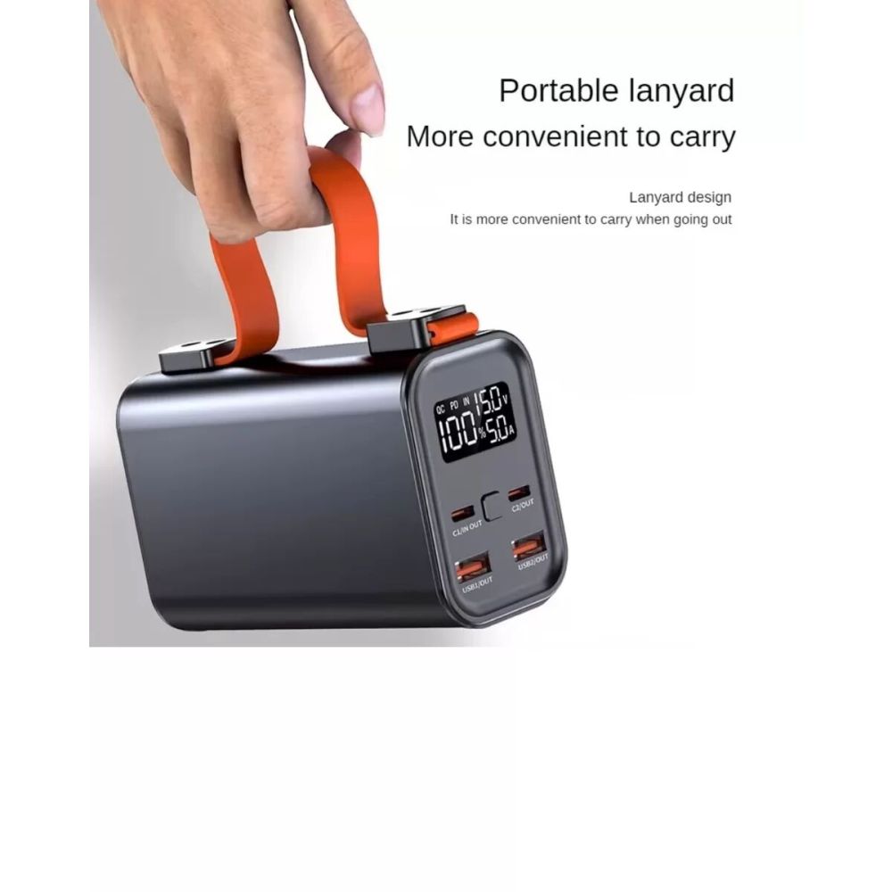 50000 mAh Powerbank Süper Hızlı Şarj LED Göstergeli Taşınabilir Şarj C