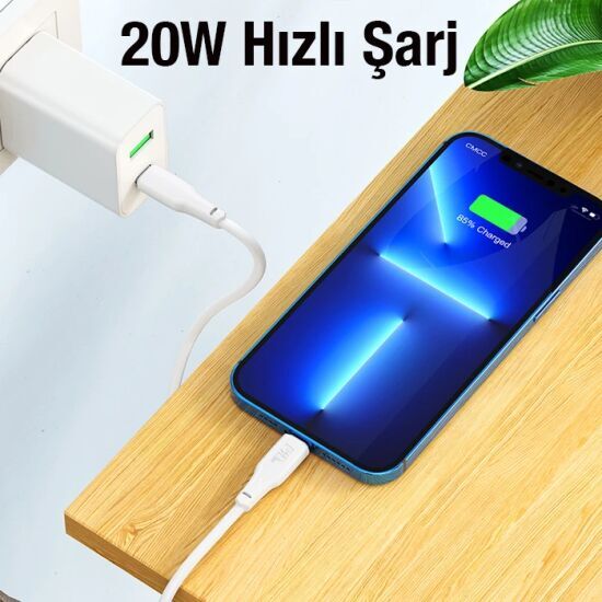 HOCO X93 Force 20W Type-C to iPhone Lightning-C Ultra Hızlı Şarj ve Da