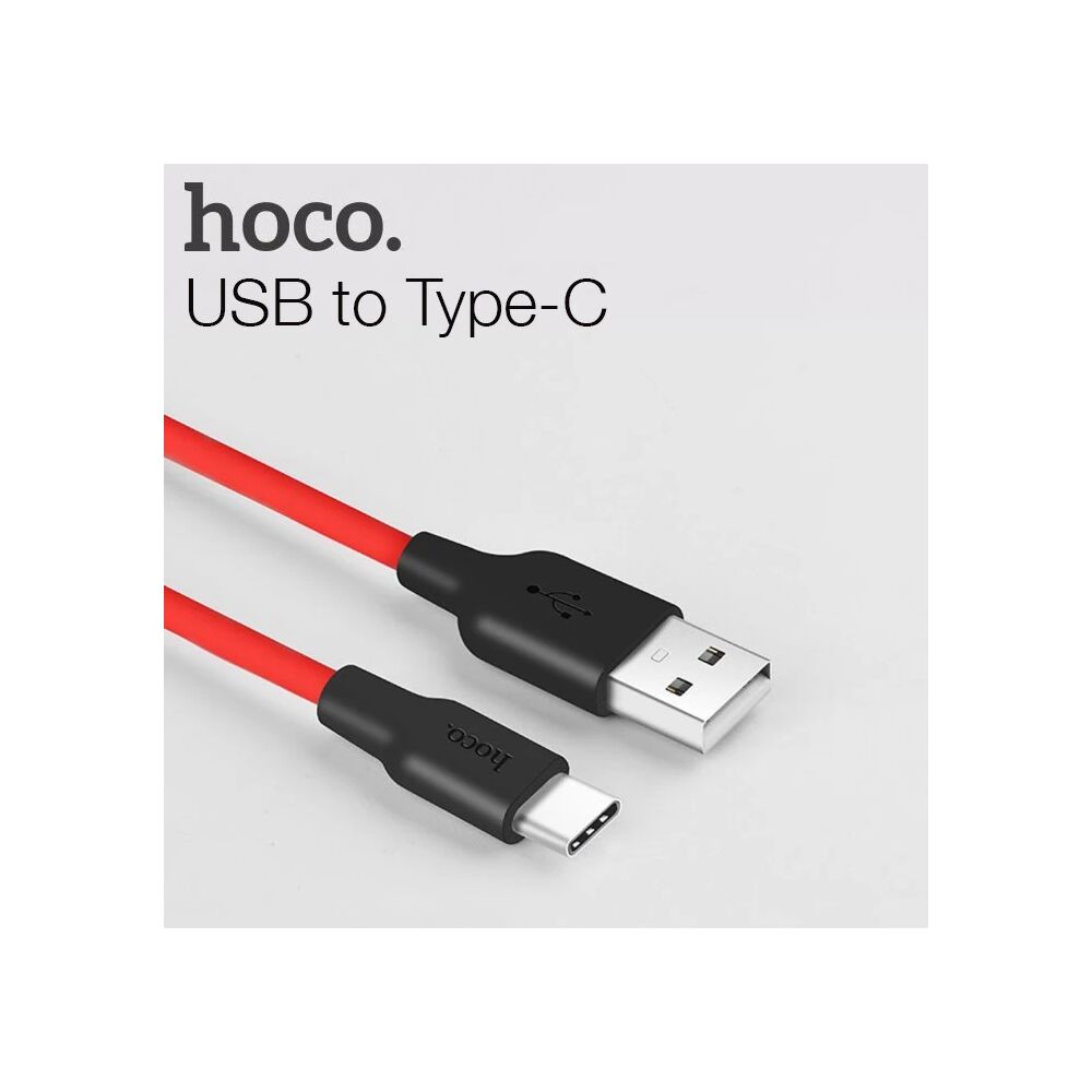 HOCO X21 USB to Type-C 3A Silikon Hızlı Şarj ve Data Kablosu