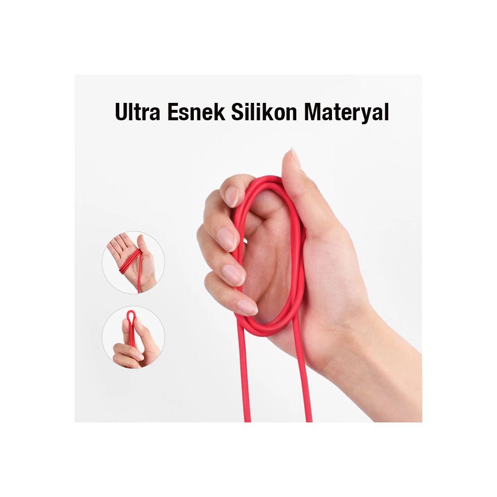 HOCO X21 USB to Type-C 3A Silikon Hızlı Şarj ve Data Kablosu