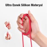 HOCO X21 USB to Type-C 3A Silikon Hızlı Şarj ve Data Kablosu