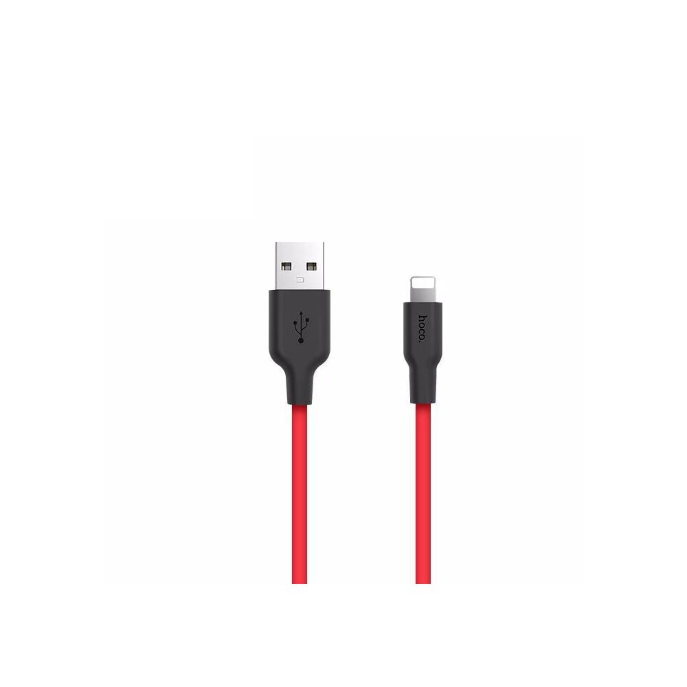 HOCO X21 USB to iPhone Lightning 2A Silikon Hızlı Şarj ve Data Kablosu