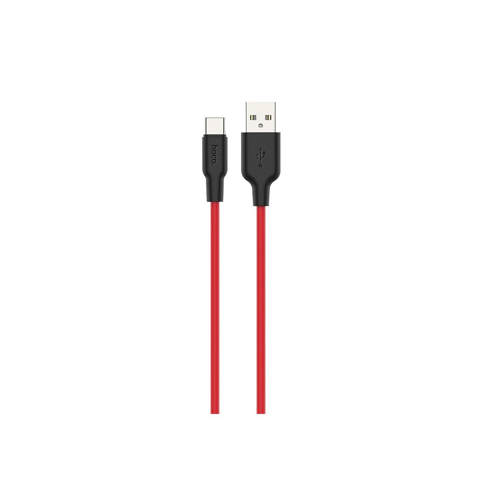 HOCO X21 Plus USB to Type-C 3A Silikon Hızlı Şarj ve Data Kablosu