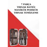 Tırnak Temizliği Tırnak Batığı ve Düzenli Bakım İçin 7 Parça Çelik Set