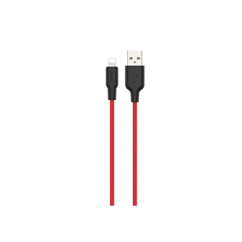HOCO X21 Plus USB to iPhone Lightning Silikon Hızlı Şarj ve Data Kablo