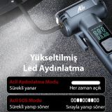 Ally ST-5530 Dijital Şarjlı Araç Lastik Hava Şişirme Pompası Powerbank