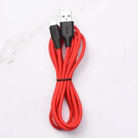 HOCO X21 Plus USB to iPhone Lightning Silikon Hızlı Şarj ve Data Kablo